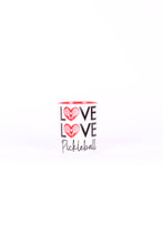 Load image into Gallery viewer, Enjoy your morning Coffee or Tea in style with our White Love Love Mug. Choose between Love Love Tennis and Love Love Pickleball or both. Perfect gift for your doubles partner, partner, friend or yourself.
