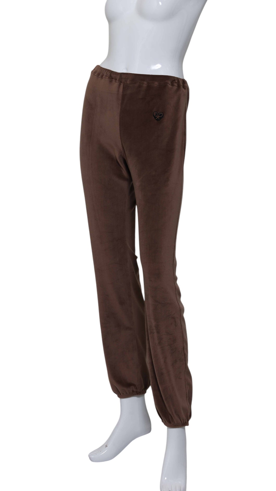 Milk Chocolate Velvet Baggy Warm Up Pants