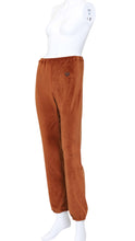 Load image into Gallery viewer, Mocha Velvet Baggy Warm Up Pants
