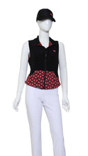 Load image into Gallery viewer, Raspberry Red Hearts On Black + Black Reversible Vest
