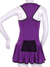 Load image into Gallery viewer, The Sandra Dee Dress offers a playful, fun, and very flirty look.  The skirt is cut like a donut and the back is racer-shaped for a sporty yet very feminine look.  This style is a very flattering deep scoop neckline.  The fabric is so so soft - and is best worn with a cross-backed bra such as our U Bra.
