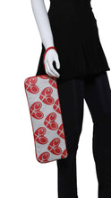 Load image into Gallery viewer, Random Heart + Silver Glitter LOVE Clutch

