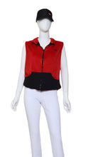 Load image into Gallery viewer, Red Velvet + Black Reversible Vest
