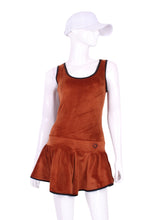 Load image into Gallery viewer, The Sandra Mee Dress offers a playful, fun, and very flirty look. Our dress is fitted, and flares out at the skirt with cute cut out &#39;&#39;O&#39;&#39; in the back. It is perfect for tennis, running and golf (with our Leg Lengthening Leggings), and of course, a trip to your after-court party with your friends. It was designed for confident women like you!
