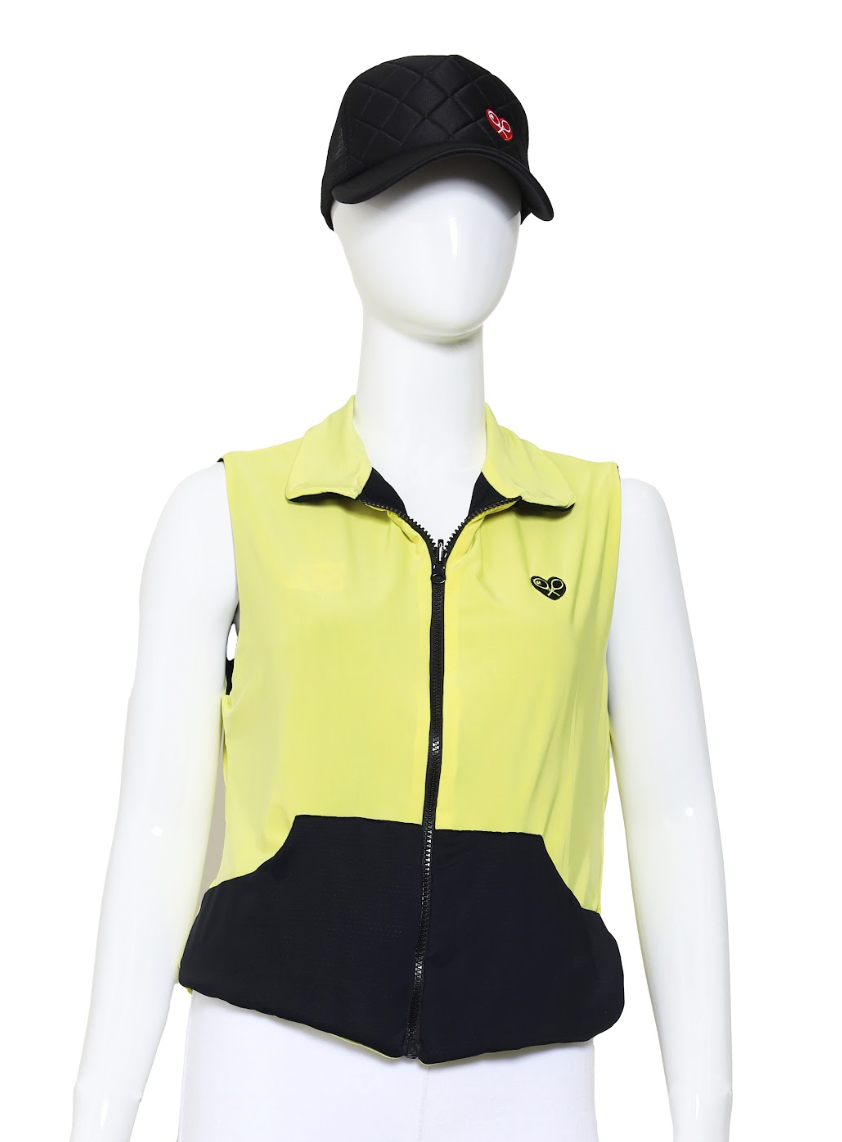 Yellow + Black Dimple Reversible Vest