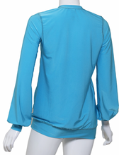 Load image into Gallery viewer, Long Sleeve Warm Up Top - Turquoise
