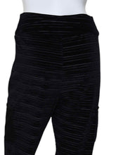 Load image into Gallery viewer, Striped Black Velvet Baggy Warm Up Pants
