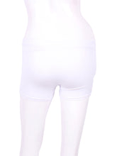 Load image into Gallery viewer, These sexy white low rise shorts are going to want to be seen!   Very light and airy.  The perfect underwear to have for the court-to-cocktails tennis dresses.  Reach up higher for that serve - and show off your LOVE shorties!
