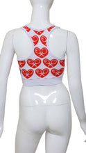 Load image into Gallery viewer, White With Red Hearts Love &quot;O&quot; Bra
