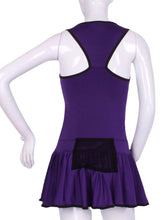 Load image into Gallery viewer, The Sandra Dee Dress offers a playful, fun, and very flirty look.  The skirt is cut like a donut and the back is racer-shaped for a sporty yet very feminine look.  This style is a very flattering deep scoop neckline.  The fabric is so so soft - and is best worn with a cross-backed bra such as our U Bra.
