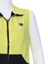 Load image into Gallery viewer, Yellow + Black Velvet Reversible Vest
