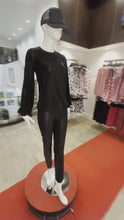Load and play video in Gallery viewer, Long Sleeve Warm Up Top - Black With Red Stitching
