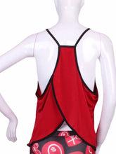 Load image into Gallery viewer, A cool and flowy Baggy Tank tennis top for ultimate comfort.  A deep scoop neckline front and strappy high back with two-needle cover stitch at each seam.   Smooth black binding finishes the edges.
