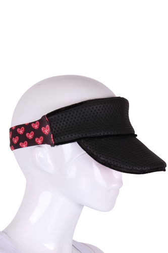 Love Tennis Visor in Black - I LOVE MY DOUBLES PARTNER!!!