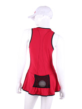 Load image into Gallery viewer, The Andrea Dress Red Short - I LOVE MY DOUBLES PARTNER!!!
