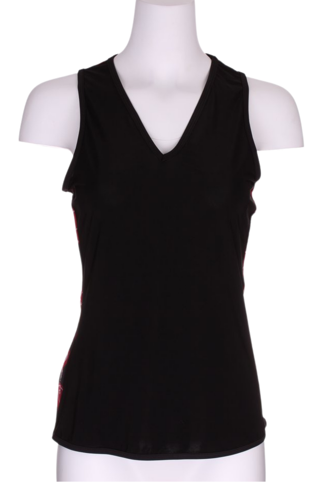 Black Vee Tank with Heart Mesh Back - I LOVE MY DOUBLES PARTNER!!!