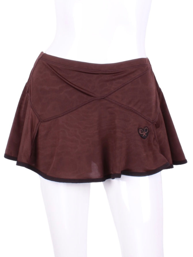 Triangle Brown Skirt with Black Trim