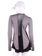 Load image into Gallery viewer, The most coverage of all my tops - with the Long Sleeve Crew Tee you can cover your chest AND your arms and back of hands thanks to the thumb hole.  This Top is Longer by 1&quot; for even more coverage!  However - you still stay cool!
