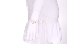 Load image into Gallery viewer, White Gold Heart + Rackets Bracelet - I LOVE MY DOUBLES PARTNER!!!
