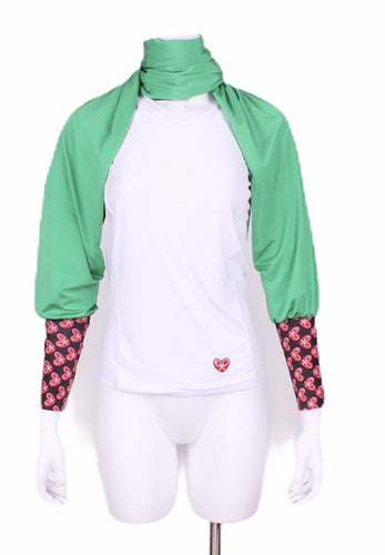 Green + Black Scarf Vest (Reversible) - I LOVE MY DOUBLES PARTNER!!!