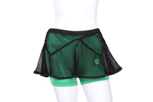 Load image into Gallery viewer, Fishnet Triangle over Coloured Shorties - I LOVE MY DOUBLES PARTNER!!!
