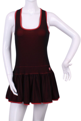 Limited Mesh and Red Sandra Dee Tennis Dress - I LOVE MY DOUBLES PARTNER!!!