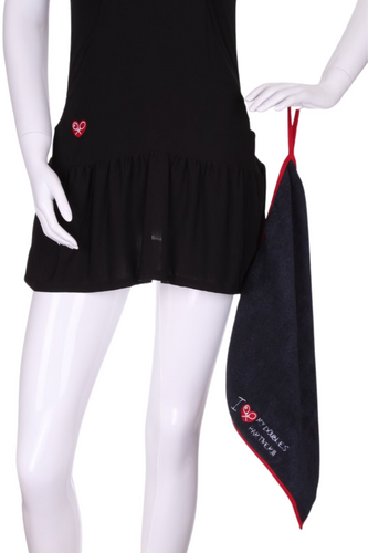 Microfiber Towel with Heart Binding - I LOVE MY DOUBLES PARTNER!!!