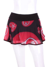 Load image into Gallery viewer, Limited Ghost Heart Mesh LOVE “O” Tennis Skirt on Black
