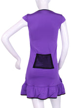 Load image into Gallery viewer, The Purple Monroe Tennis Dress With Ruching - I LOVE MY DOUBLES PARTNER!!!
