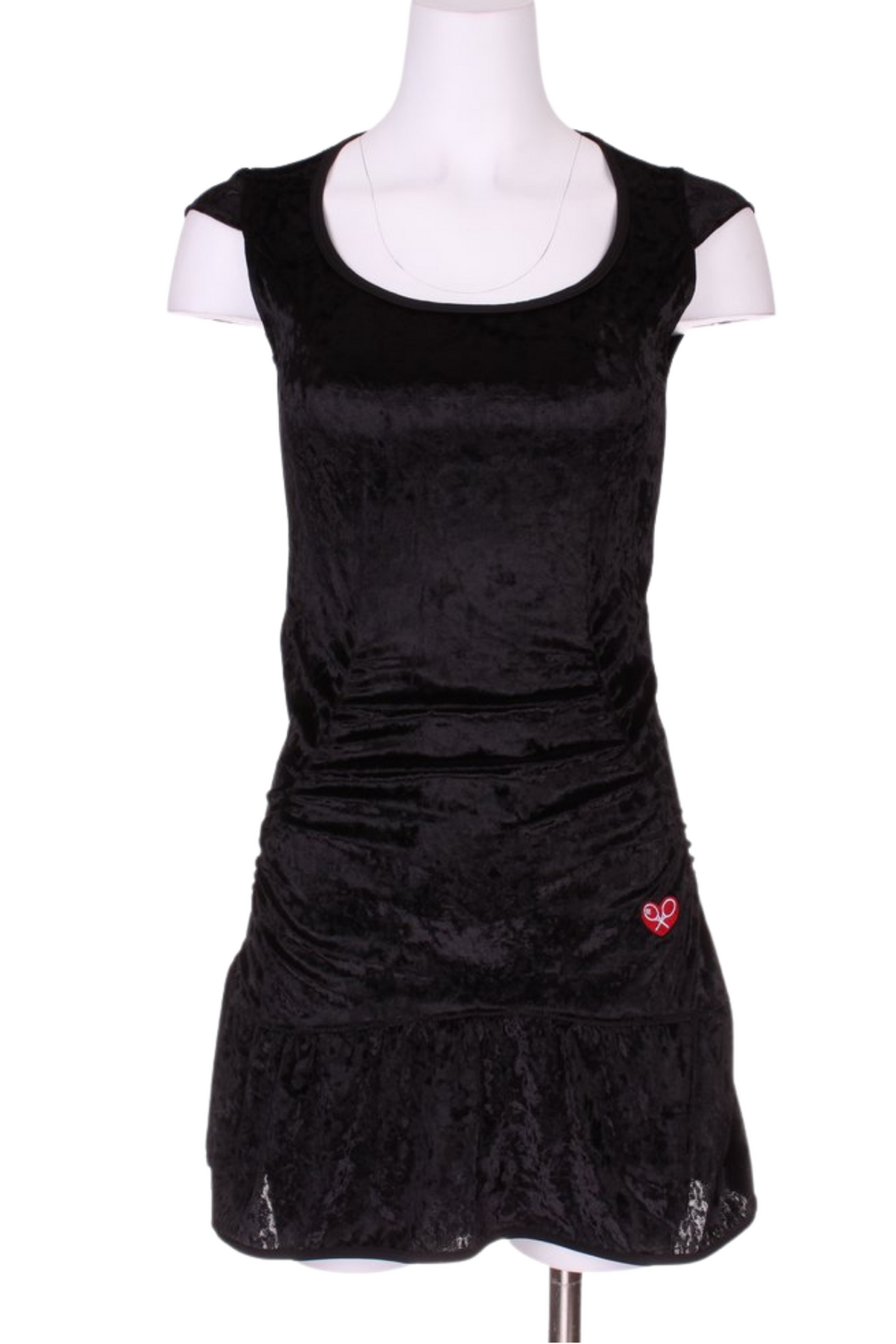 Monroe Black Crushed Velvet Tennis Dress - I LOVE MY DOUBLES PARTNER!!!