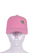 Load image into Gallery viewer, Spring Collection Trucker Hat with Pink Heart + Rackets Logo - I LOVE MY DOUBLES PARTNER!!!
