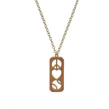 Load image into Gallery viewer, Peace Love Tennis Necklace - I LOVE MY DOUBLES PARTNER!!!
