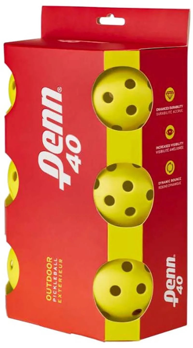 The Penn 40 outdoor ball (6 Pack) is perfect for recreational club play, for coaches providing instruction and also for some tournament play when a softer ball is required. 