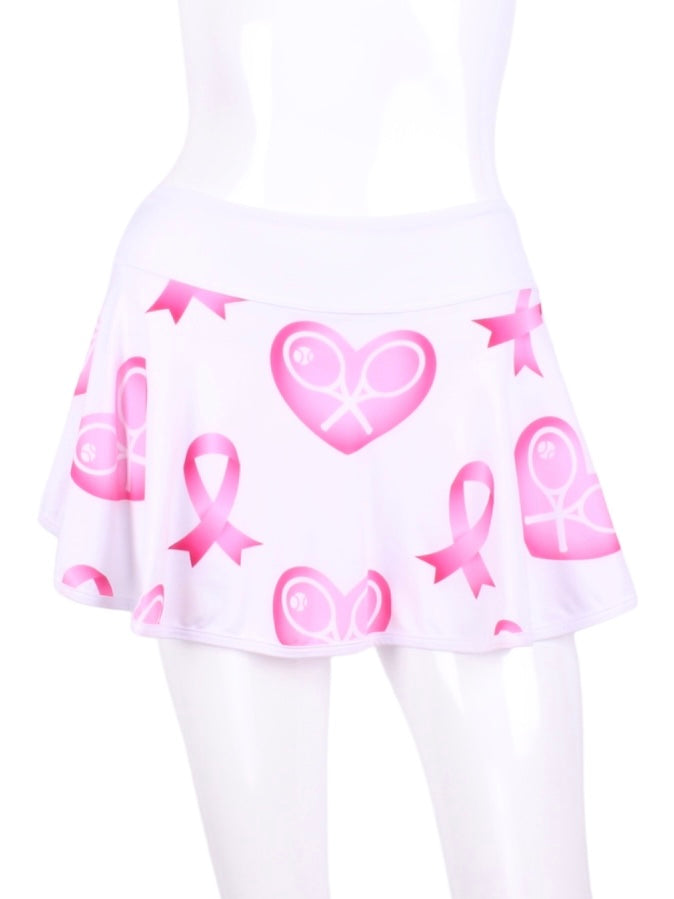 This gorgeous Pink Breast Cancer Awareness and Rackets on white LOVE 
