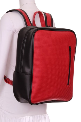 Red + Black LOVE Tennis Backpack - I LOVE MY DOUBLES PARTNER!!!