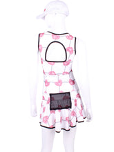 Load image into Gallery viewer, Limited Sandra Mee Court To Cocktails Tennis Dress Raspberry Red Hearts &amp; Net
