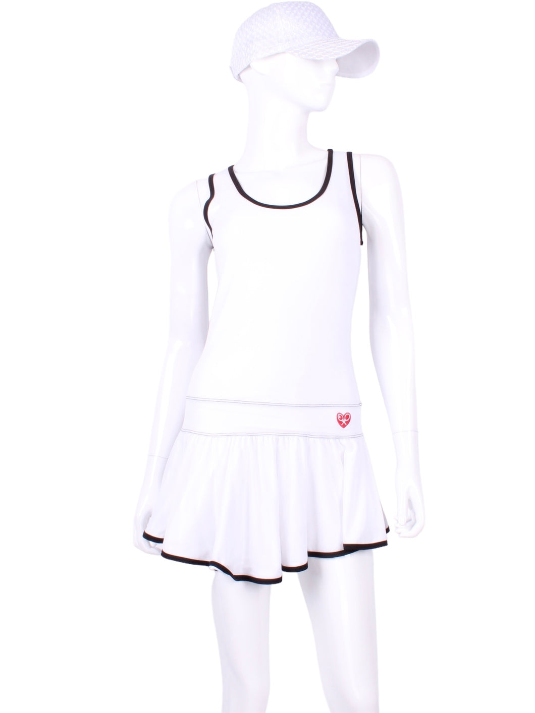 The Sandra Mee Dress offers a playful, fun, and very flirty look. Our dress is fitted, and flares out at the skirt with cute cut out ''O'' in the back. It is perfect for tennis, running and golf (with our Leg Lengthening Leggings), and of course, a trip to your after-court party with your friends. It was designed for confident women like you!