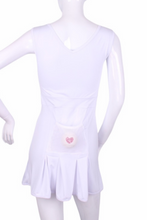 Load image into Gallery viewer, Short White Angelina Court to Cocktails Tennis Dress - I LOVE MY DOUBLES PARTNER!!!
