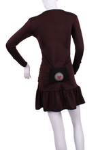 Load image into Gallery viewer, Soft Brown Long Sleeve Monroe Solid Tennis Dress - I LOVE MY DOUBLES PARTNER!!!
