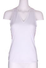 Load image into Gallery viewer, Soft White Vee Tank - I LOVE MY DOUBLES PARTNER!!!
