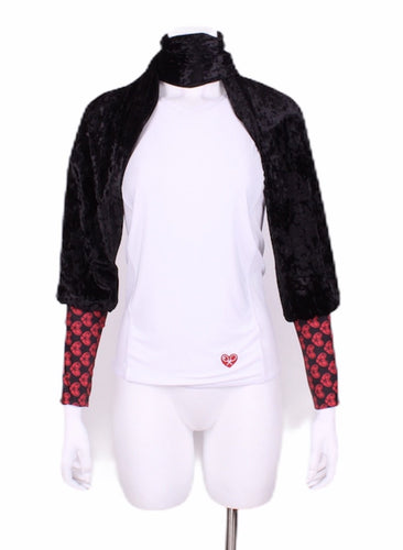 Solid Black Velvet + Soft Black Scarf Vest (Reversible) - I LOVE MY DOUBLES PARTNER!!!