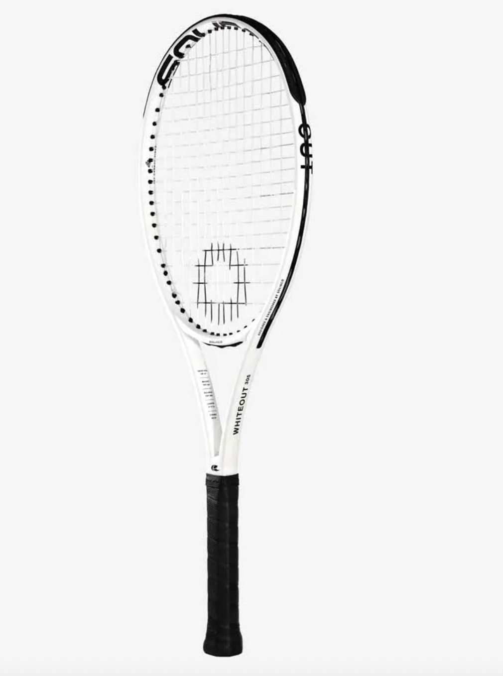 The WHITEOUT is designed to offer players with faster swing speeds a precise, control and feel-oriented racquet. 