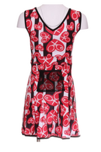 Load image into Gallery viewer, Striped BWR Heart + Rackets Angelina Dress - I LOVE MY DOUBLES PARTNER!!!
