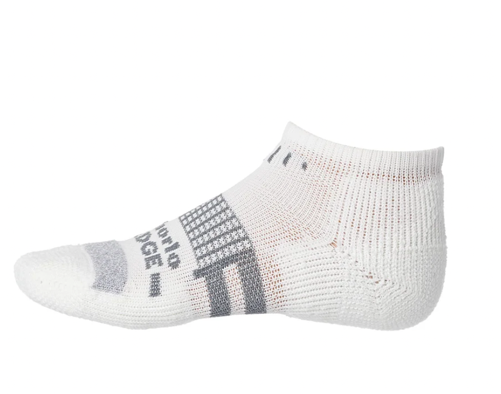 Thorlo limits our sales to the US, Canada, Bermuda and the Caribbean.  Thorlo's Edge Court Micro Mini socks are designed to reduce blisters and hot spots while also offering a light, cushioned feel. Features include: