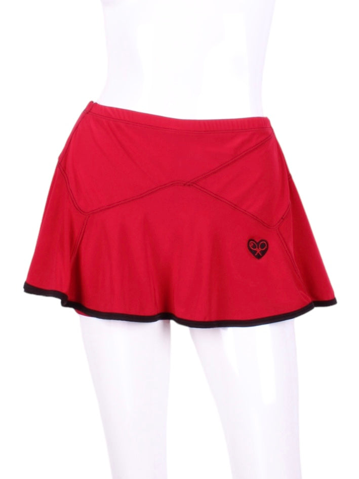Triangle Red Skirt with Black Trim