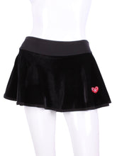 Load image into Gallery viewer, Solid Black Velvet Love &quot;O&quot; Skirt
