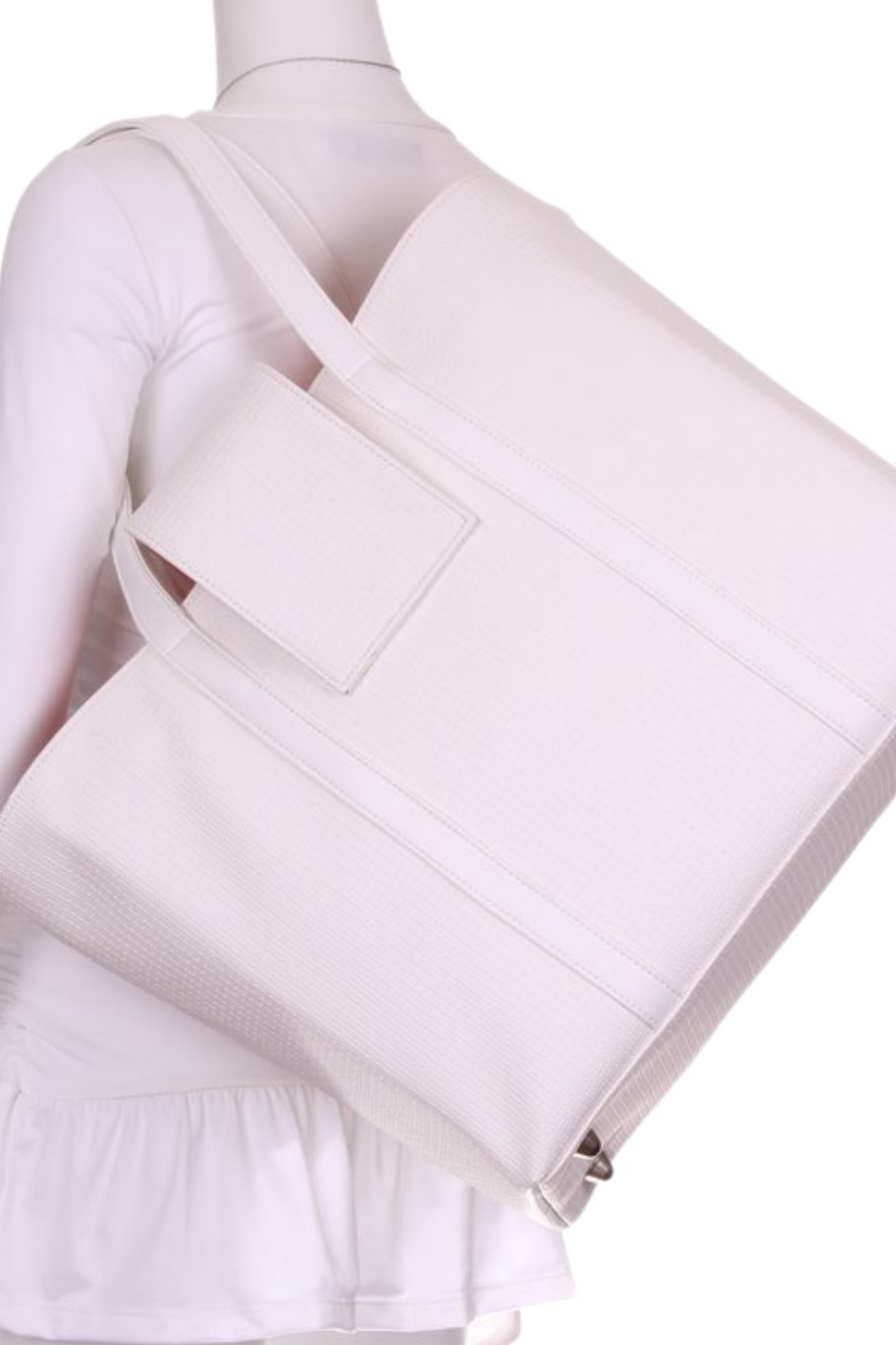 White LOVE My Tennis Tote - I LOVE MY DOUBLES PARTNER!!!