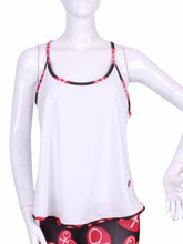 Load image into Gallery viewer, Off White + Heart Binding Baggy Tank Tennis Top - I LOVE MY DOUBLES PARTNER!!!
