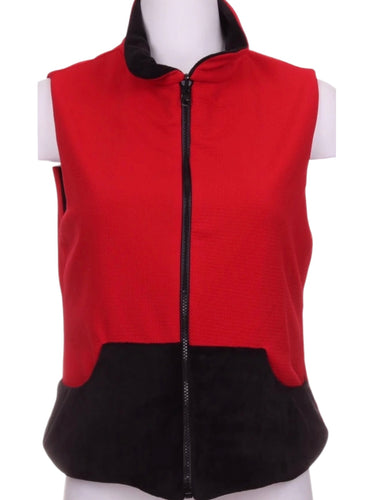 Textured Red + Black Reversible Tennis Vest - I LOVE MY DOUBLES PARTNER!!!