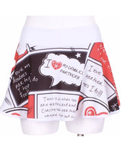 Load image into Gallery viewer, Cartoon Love &quot;O&quot; Skirt - I LOVE MY DOUBLES PARTNER!!!
